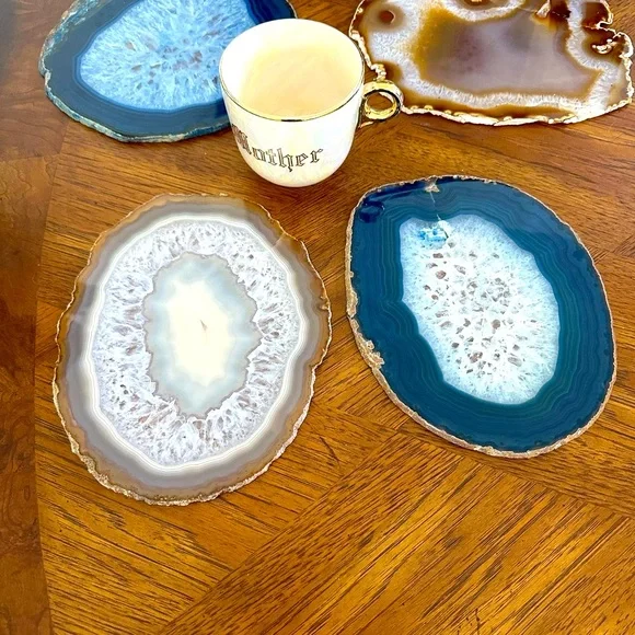 4 huge agate stone slices - Picture 3 of 14
